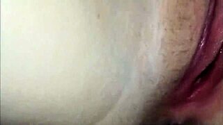 marido watches esposa puta creampie fuck without condom inside