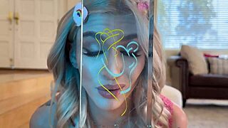 Blonde teen burglar begs give big dick creampie bonus please