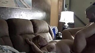 Old man pumps creampie deep into pregnant wife's swollen belly