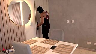 bbc burglar brandon cruz pounds ema ribeiro's virgin pussy doggystyle and cowgirl in juicy interracial steal