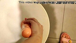 heart pounds as i risk public dildo fucking in fitting room fingering wet pussy moaning loud what if someone spies my orgasm