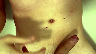 Pee streams flow wild in steamy bathtub naked cock splashing
