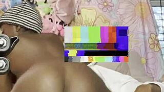 petite caribbean ebony midget takes big black monster cock on florida sofa casually