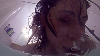 candy cruise chokes gags deepthroats huge cock pov bathtub