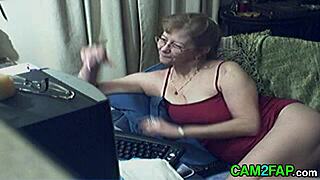 ever watched a lovely granny in glasses squirt hard on webcam during orgasm?