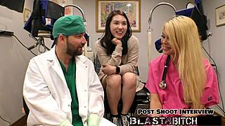 Mina Moon devours cock then takes intense double pounding why stop