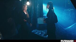 Evil Spirit Possesses Asian Shemale Forcing Cute Blonde's Intense Blowjob
