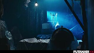 Evil Spirit Possesses Asian Shemale Forcing Cute Blonde's Intense Blowjob