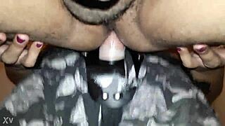 girl straps on and fucks guy hard