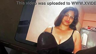 Sexy aunt gets monster cock cum tribute all over nude body.