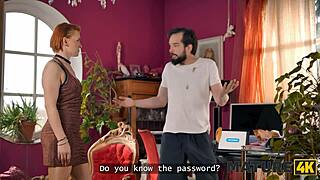 mature redhead neighbor craves strong orgasm with shaved pussy stockings she moans loud