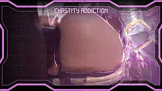 Whoa, sis-261 locks her shemale cock in chastity cage!