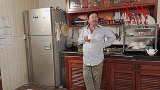 wake up honey, kitchen's a mess... wanna rip my clothes off now?