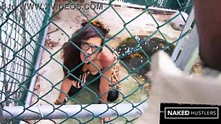 bbc rips caged kitty's clothes for hardcore doggystyle in her big juicy pussy