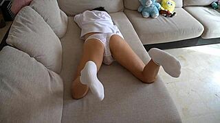Cumshot on stepsister ass and panties, Isabel from Redmystery!