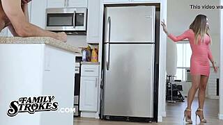 stepdad pounds karlie brooks' teen twat bareback till creampie overflow