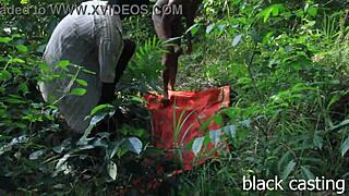 😲 farmers caught fucking in the bush with monster bbc petite ebony teen first time outdoor! 🔥
