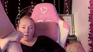 Watch me stretch with this huge fantasy dildo slowly