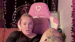 Watch me stretch with this huge fantasy dildo slowly