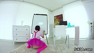 Frisky nympho teases her clit then gets muff licked and pussy screwed in intense pov