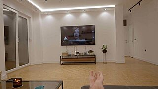 tricked stepsis shows small tits then rides big cock in tight pink pussy pov