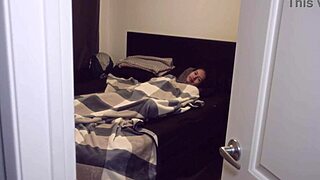 Wanna watch skinny slut Angel Santana masturbate before extreme deepthroating huge cock early morning?