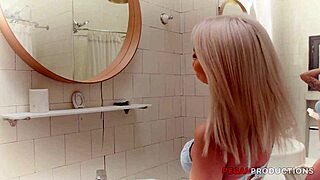 petite 18+ blonde milf gets roughly fucked spanked by student big cock pov