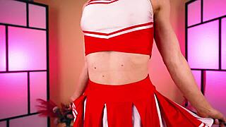 wanna see my sexy bunny cheerleader cosplay try on with lara croft vibes?