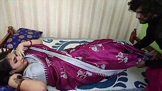 curvy wife enjoys intimate bedroom session with husband on homemade video
