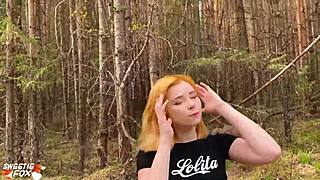 Sexy Redhead Babe Deepthroats Monster Cock Then Takes Doggy Creampie Outdoors!