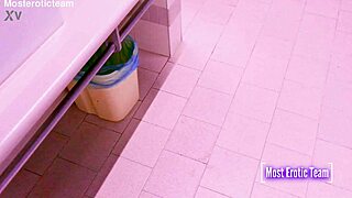 Watch Her Squirt Wildly While Pissing in Public Bathroom Sink Full Video