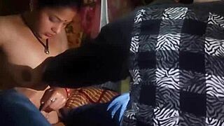 desi village bhabhi moans wildly sucking cock then rides it hard
