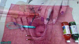 german milfs finger and probe cervix peehole in wild lesbian 3some??