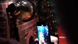 Heart pounds watching redhead's big ass sex caught on Christmas