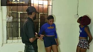 corrupt cop catches two black teens and punishes with huge cock