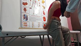 ginecologista fingers ass then bareback fucks juicy patient hard