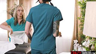 Ever Wonder If Horny Masseuse's Tongue Leads To Hardcore Anal For This Lesbian Milf?