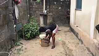 could she handle the hood's two biggest black dicks without begging for more??
