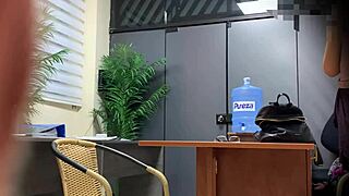 universitaria nataly sneaks office fucking in miniskirt spied on hidden cam at uni