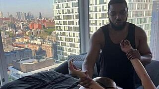 i got surprised by a big black cock during my massage part 1