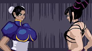 juri faces chun li in steamy feng shui street fight