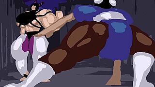 juri faces chun li in steamy feng shui street fight
