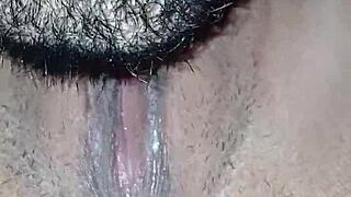 babe moans as he sucks her big clit till squirting orgasm in passionate outdoor fuck