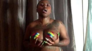 deziree monroe teases with ebony curves and ripped clothes