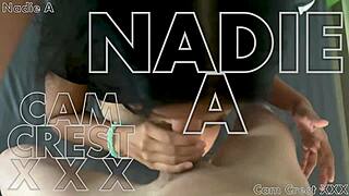 Nadie's Debut Sloppy Deepthroat Blowjob Bent Over Doggystyle Group Fuck With Cam