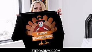 Stepdaddy4K Petite Blonde Madison Summers Fucked POV Thanksgiving