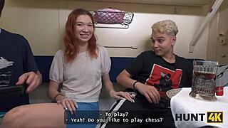 Russian Redhead Teen's Juicy Pussy Gets Roughly Fucked by Train Stranger!