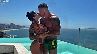Gabriella Euzebio rides huge brazilian cock to tits cumload! 🍆💦