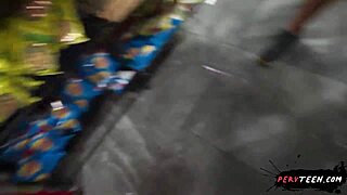 Hey, wanna sneak a quick fuck in this grocery store with a horny teen?