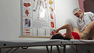 doctor fingers tight asshole then barebacks juicy patient's pussy rough and deep
